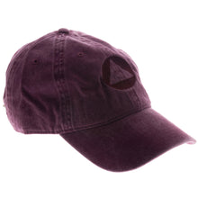 Load image into Gallery viewer, Circle Triangle Embroidered Hat Maroon
