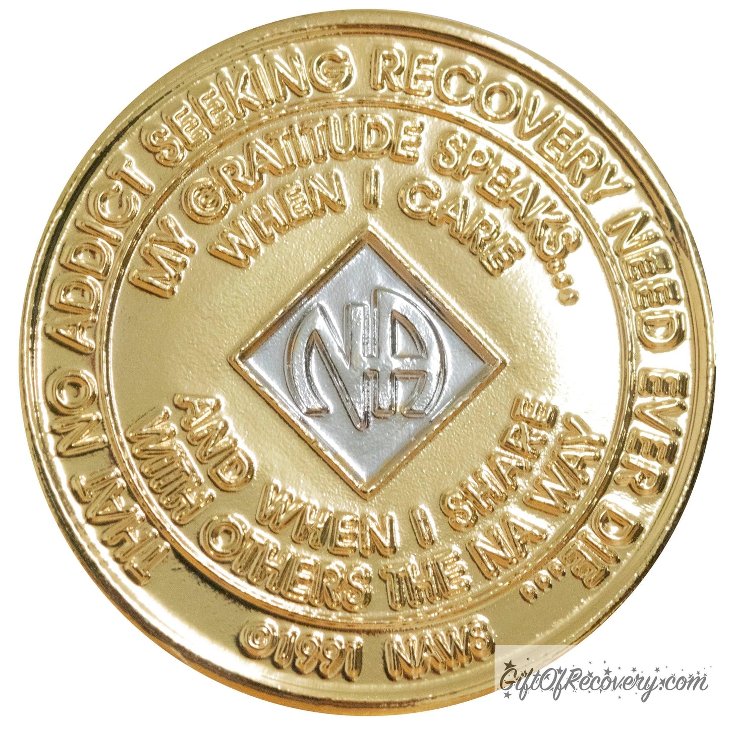 Clean Time Chip Narcotics Anonymous Biplate Medallion