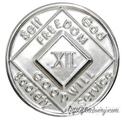 Clean Time Chip Narcotics Anonymous Nickel Plate