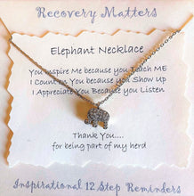 Load image into Gallery viewer, Elephant Necklace By Recovery Matters

