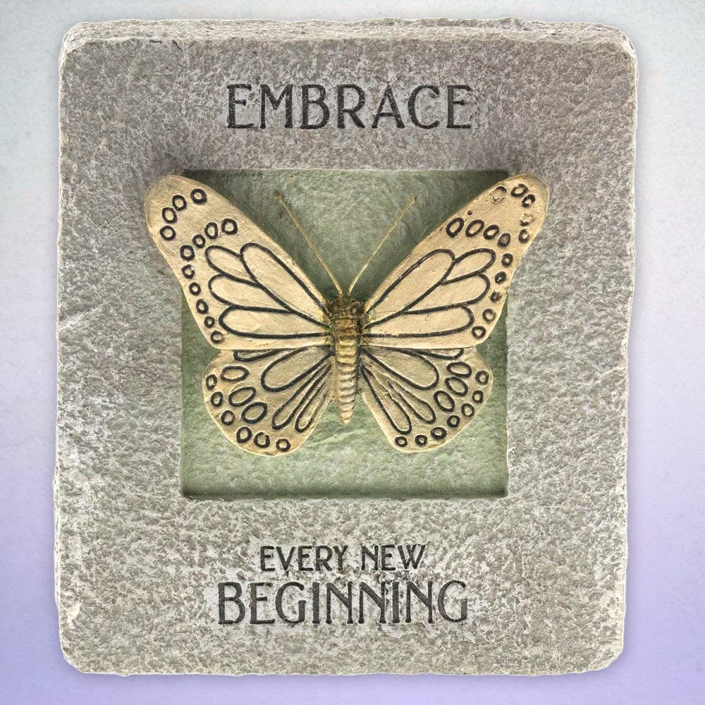 Embrace Every New Beginning Butterfly Plaque
