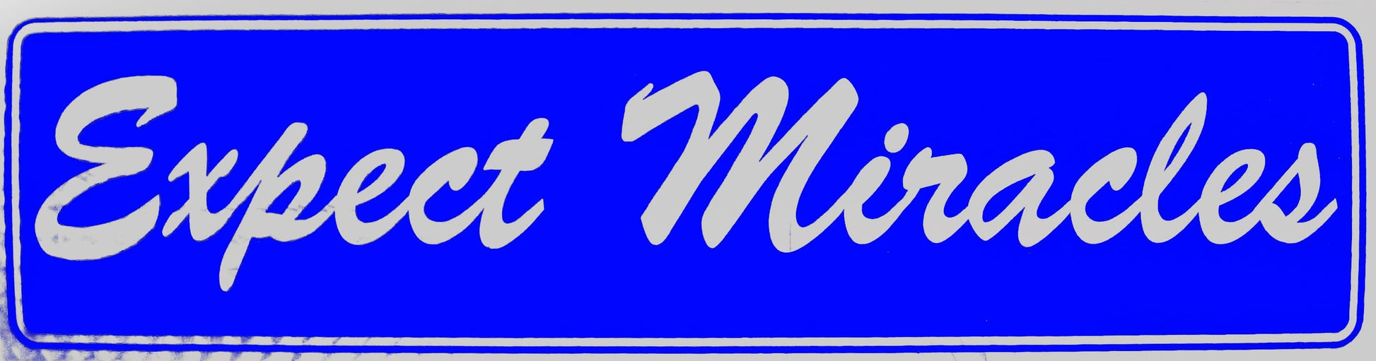 Expect Miracles Bumper Sticker Blue