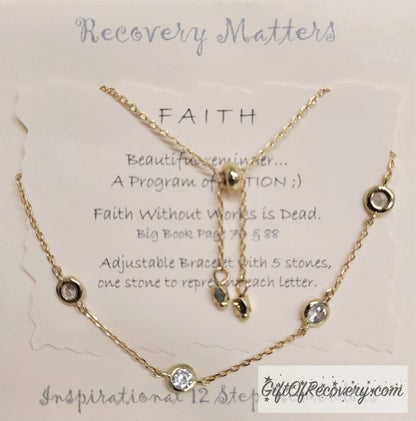 FAITH Bracelet By Recovery Matters Gold