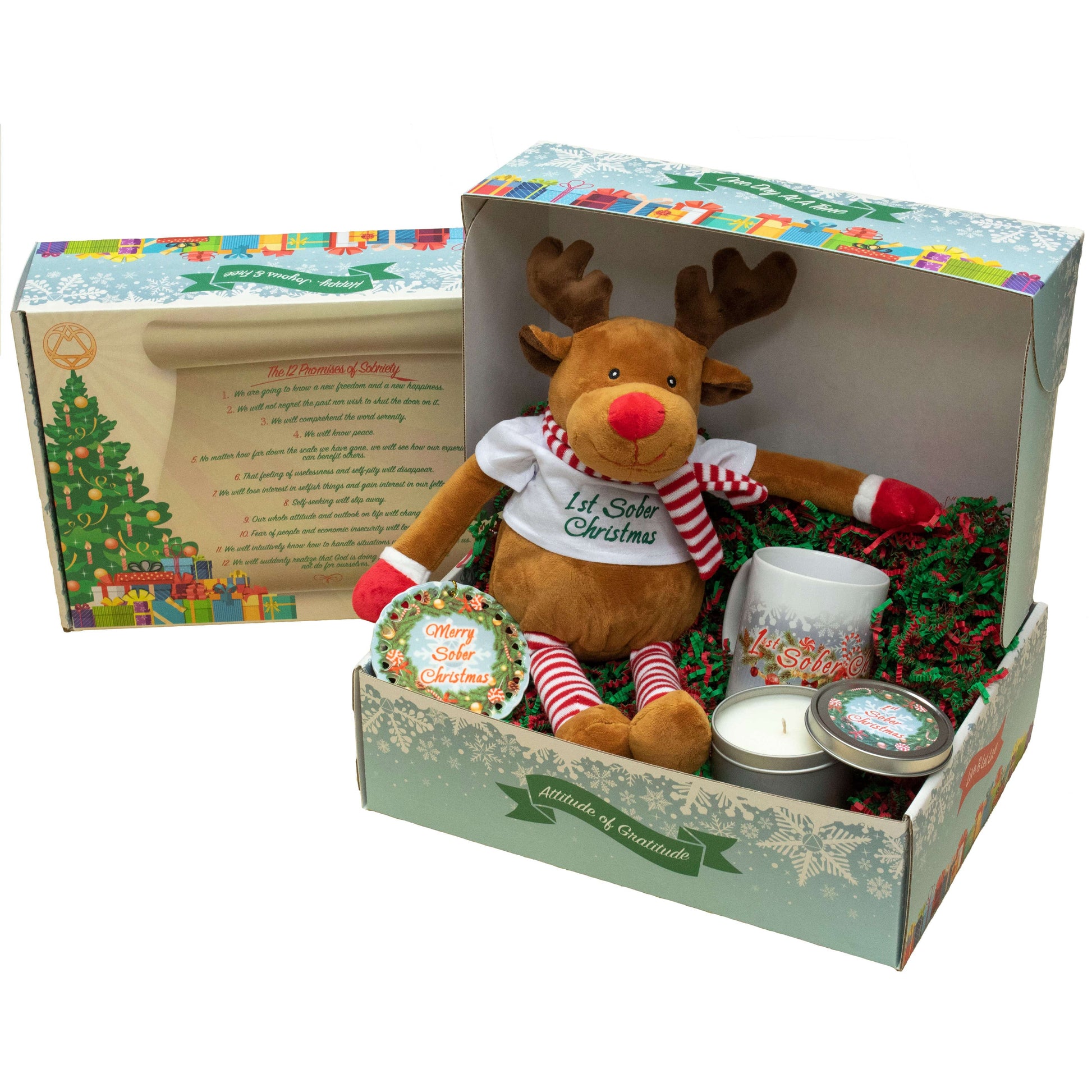 First Sober Christmas Box Reindeer