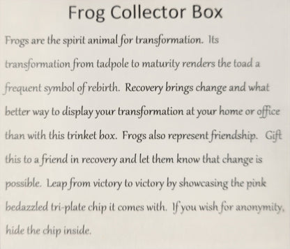 FROG Collector Bling Box/Sobriety Chip Holder (with Chip)