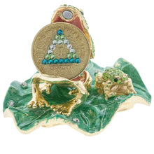 Load image into Gallery viewer, FROG on Lilly Pad Collector Bling Box/Sobriety Chip Holder (with Chip)
