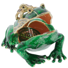 Load image into Gallery viewer, FROG with Turtle Collector Bling Box/Sobriety Chip Holder (with Chip)
