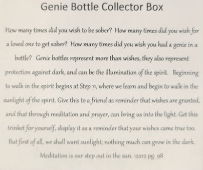Genie Bottle Collector Bling Box/Sobriety Chip Holder (with Chip)
