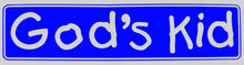 Load image into Gallery viewer, God&#39;s Kid Bumper Sticker Blue

