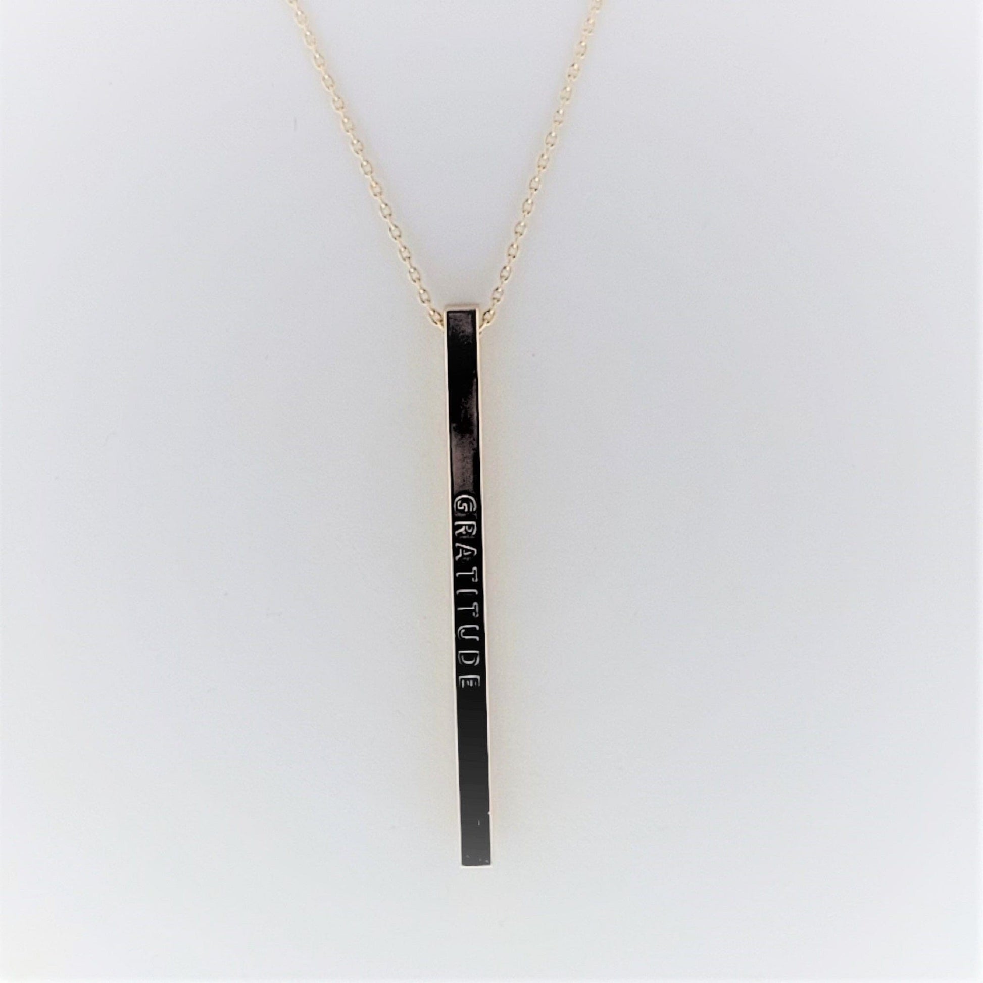"Gratitude" Bar Necklace By Recovery Matters