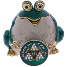 Load image into Gallery viewer, Happy Frog Collector Bling Box/Sobriety Chip Holder (with Chip)
