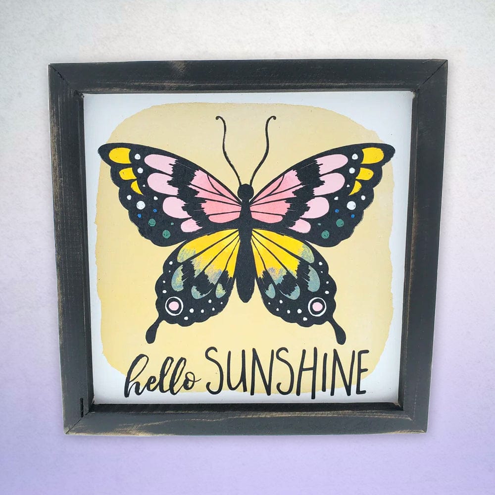 Hello Sunshine Butterfly Plaque