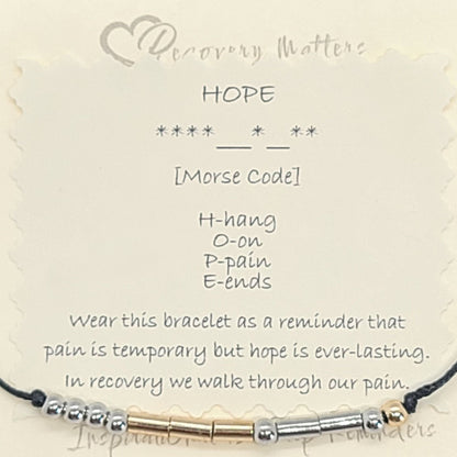 HOPE Morse Code Bracelet By Recovery Matters