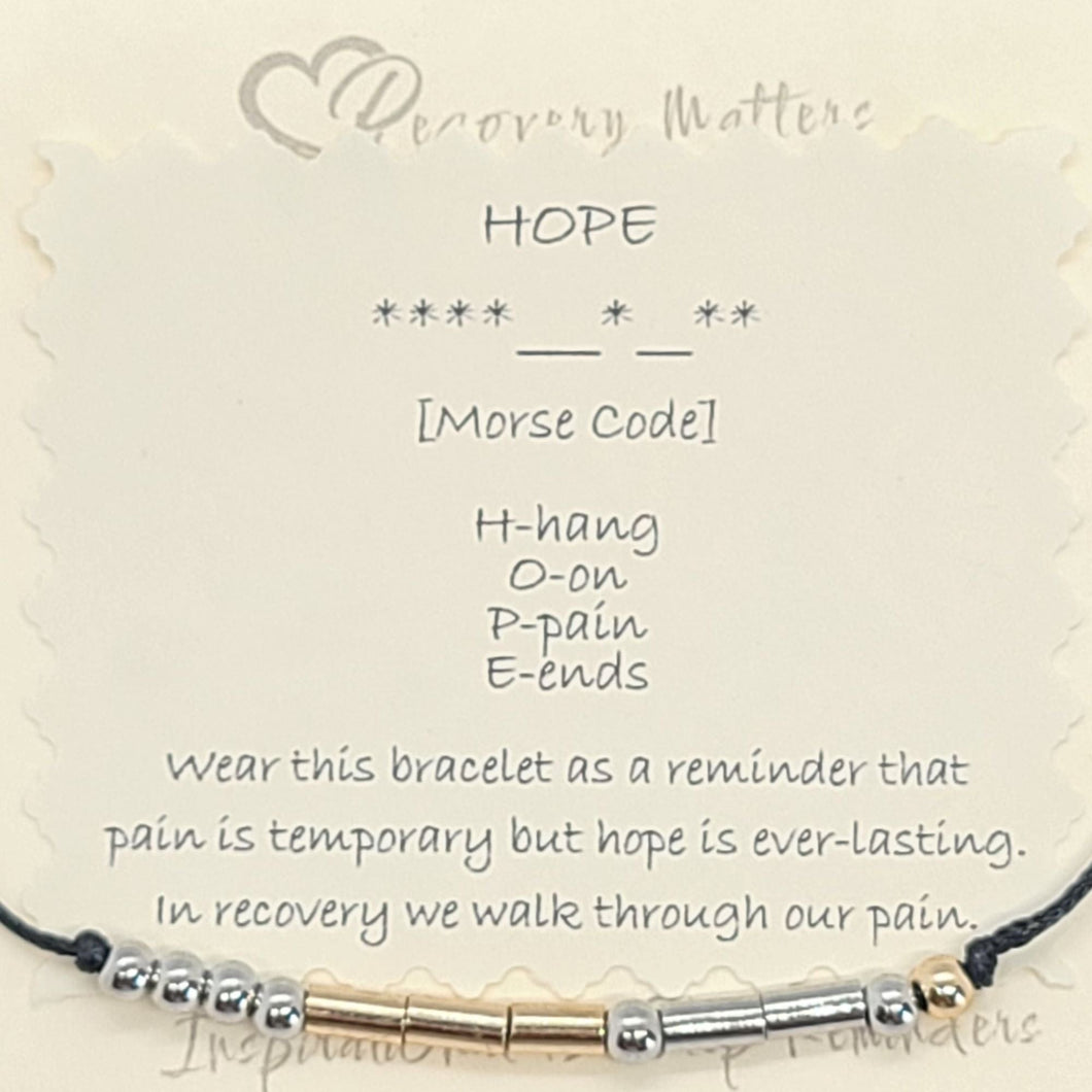 HOPE Morse Code Bracelet By Recovery Matters