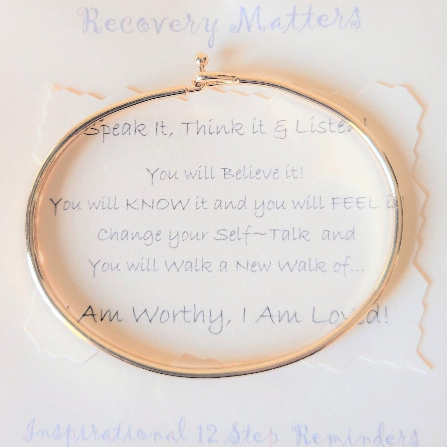 "I Am Worthy, I Am Loved" Bracelet By Recovery Matters