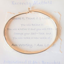 Load image into Gallery viewer, &quot;I Am Worthy, I Am Loved&quot; Bracelet By Recovery Matters
