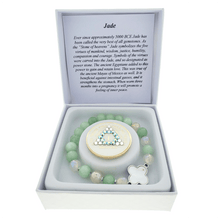 Load image into Gallery viewer, Jade Crystal Bracelet with Matching Recovery Medallion
