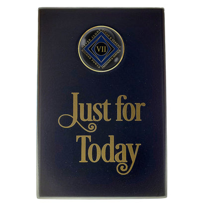 Just For Today Coin Holder Plaque Black