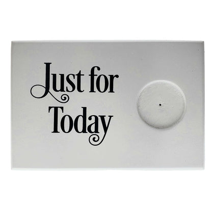 Just For Today Coin Holder Plaque White (Horizontal)