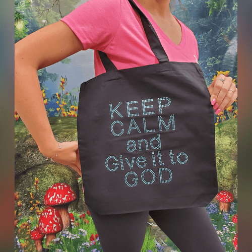 Keep Calm And Give It To GOD Book Bag Tote