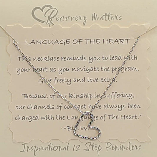 Language of the Heart Necklace by Recovery Matters