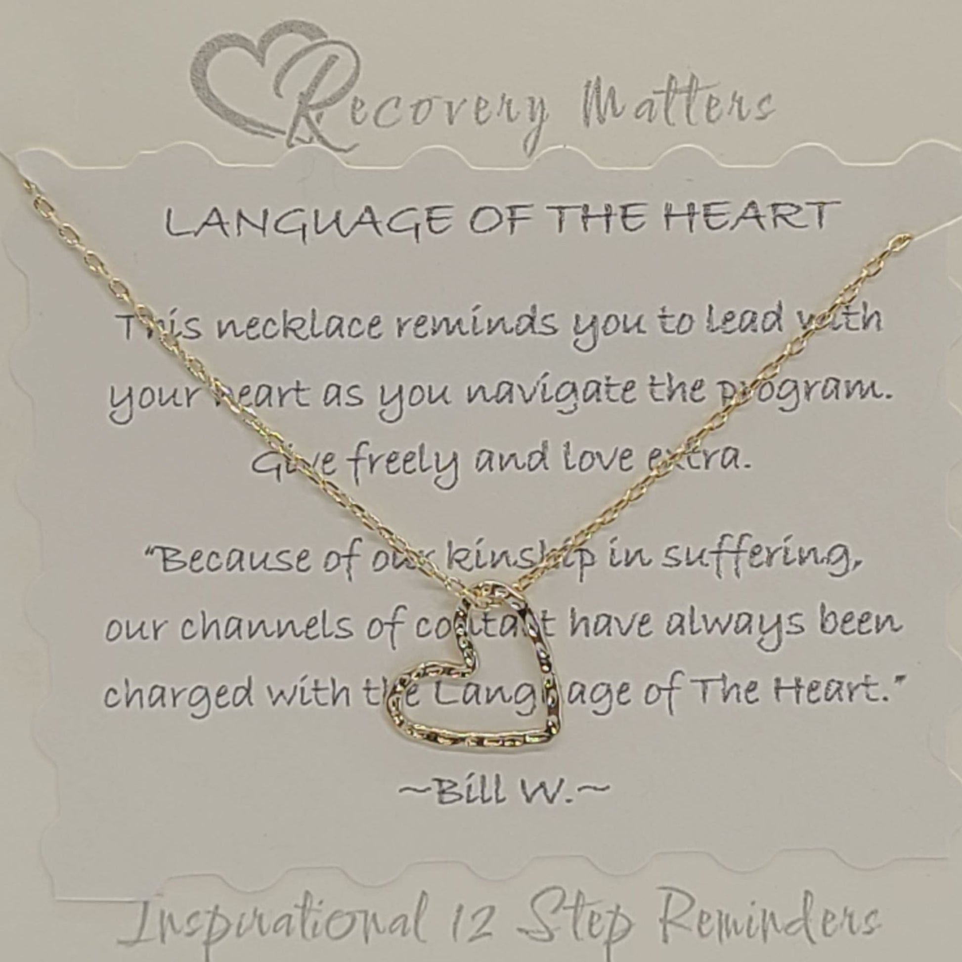 Language of the Heart Necklace by Recovery Matters