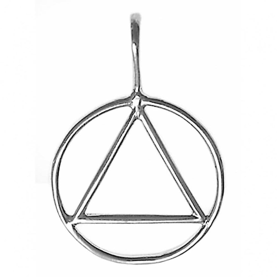 Large Size, Sterling Silver Simple Wire Look Pendant