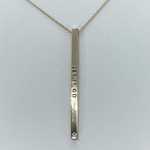 Load image into Gallery viewer, &quot;Let It Go&quot; Bar Necklace By Recovery Matters Gold
