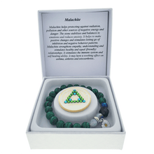 Load image into Gallery viewer, Malachite Crystal Bracelet with Matching Recovery Medallion
