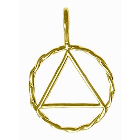 Medium Size, 14K Gold Twist Wire Style Pendant