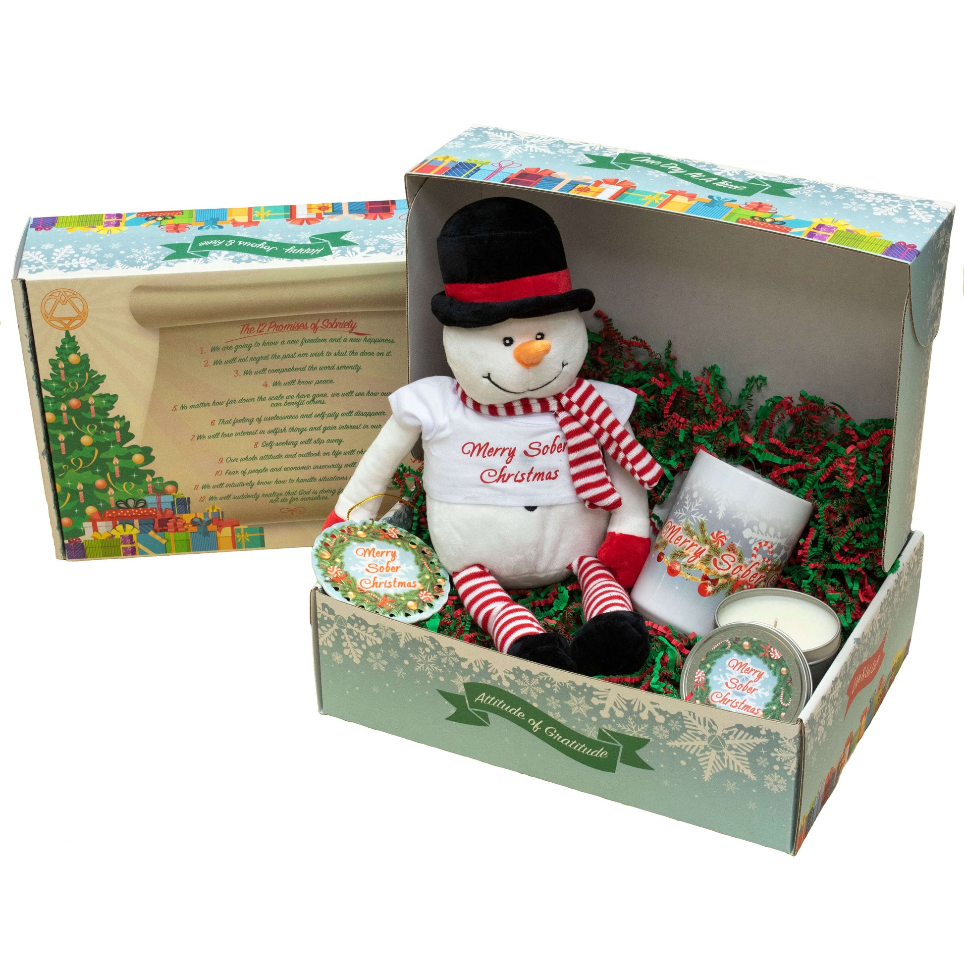 Merry Sober Christmas Box Snowman