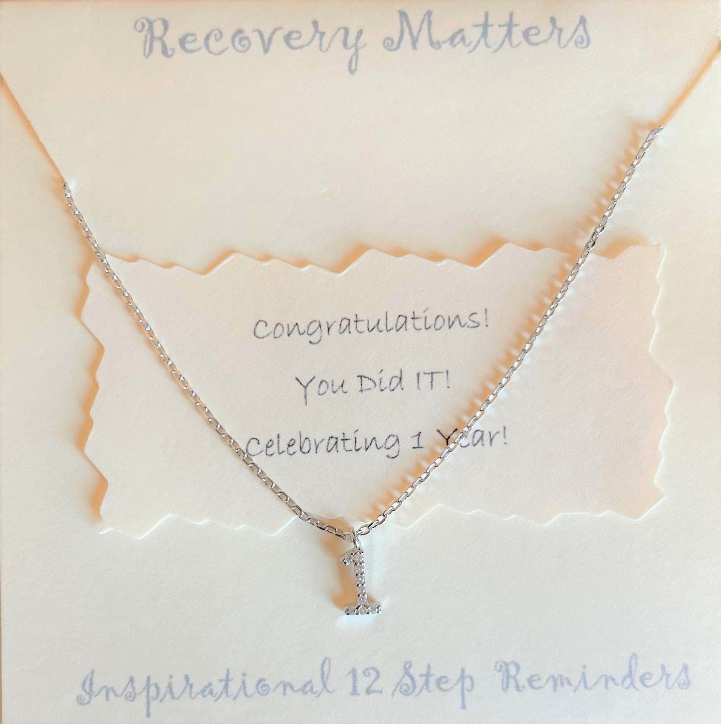Milestone Necklace By Recovery Matters Rhodium / 1