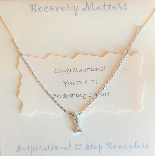 Milestone Necklace By Recovery Matters Rhodium / 1