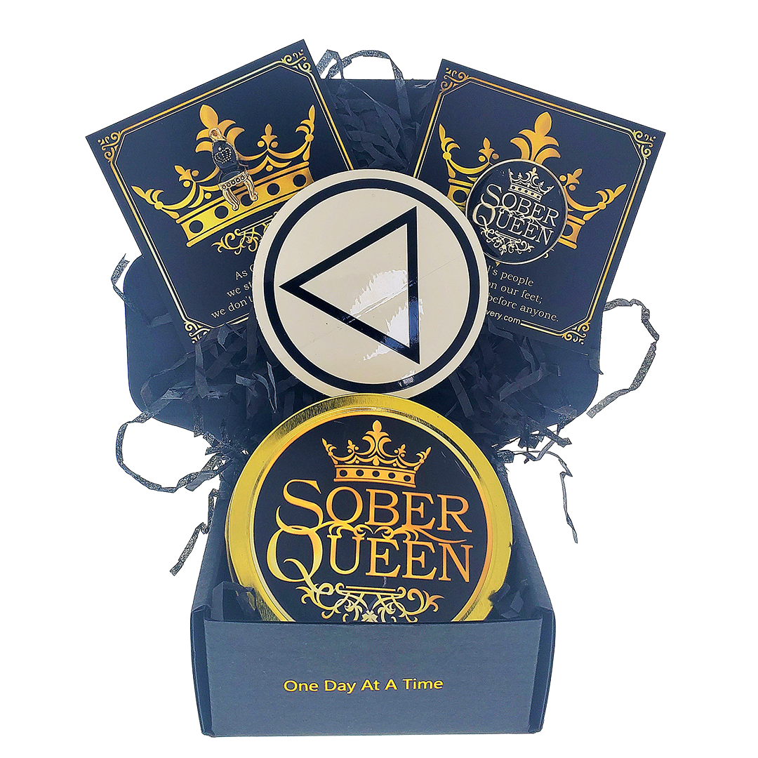 "Sober Queen" Recovery Celebration Value Gift Box 3x3