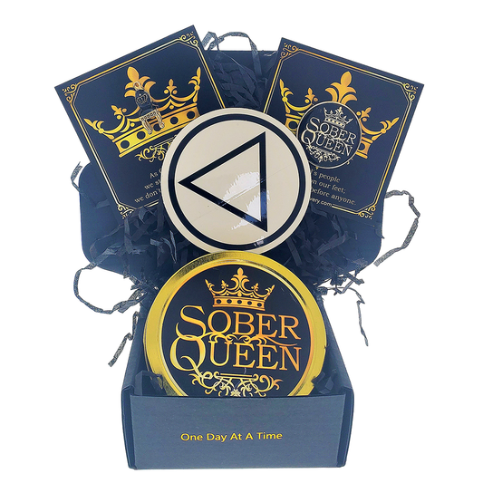 "Sober Queen" Recovery Celebration Value Gift Box 3x3