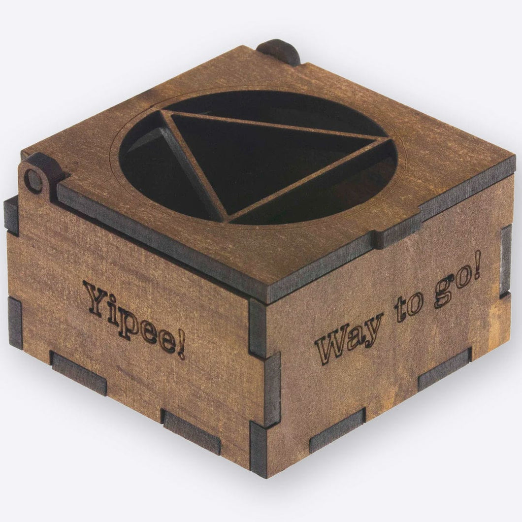 Mini Circle Triangle Wooden Box