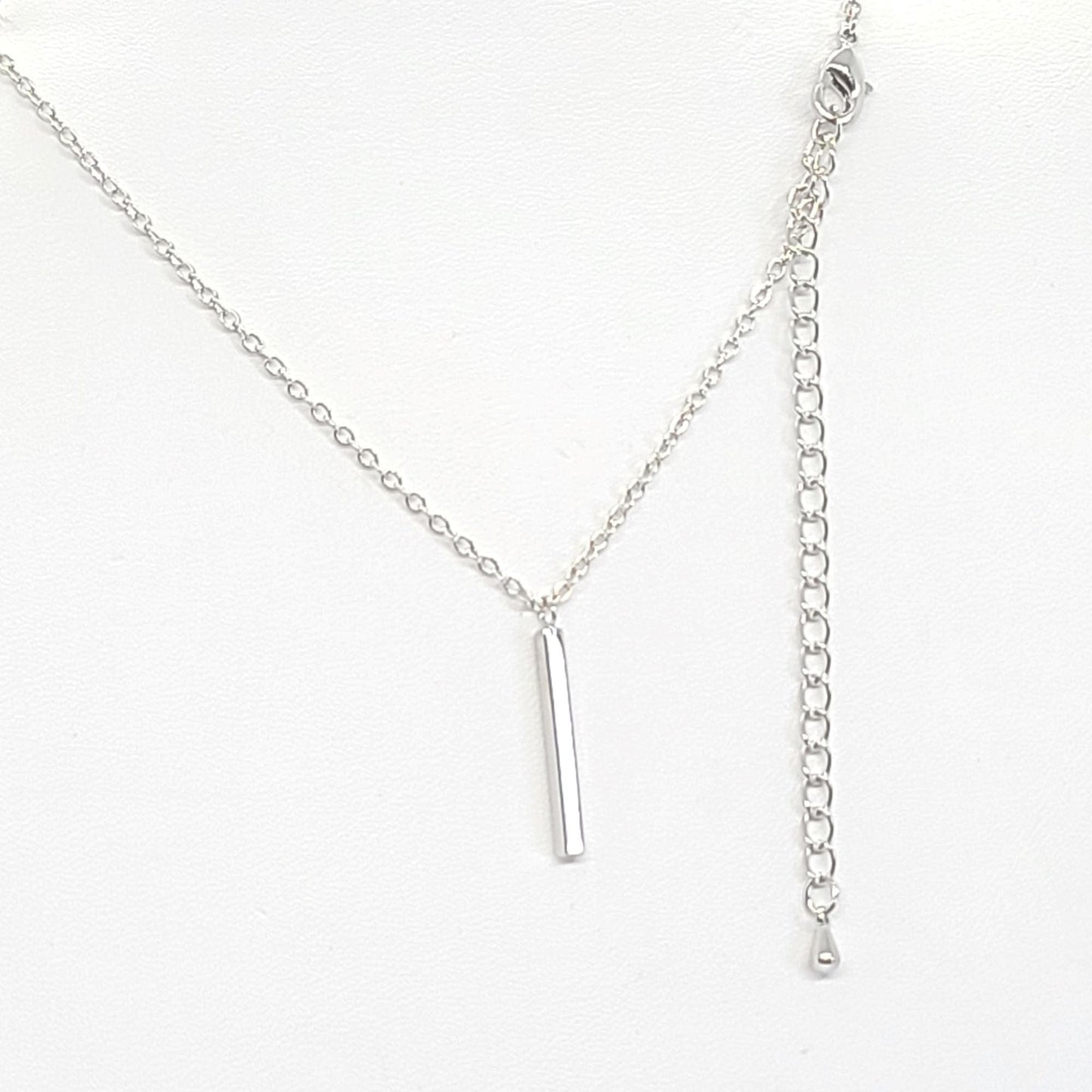 On the Beam Necklace by Recovery Matters Silver (Rhodium)