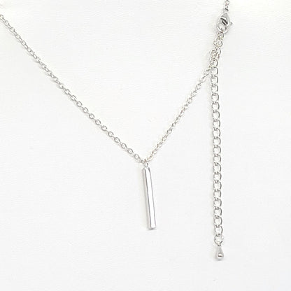 On the Beam Necklace by Recovery Matters Silver (Rhodium)
