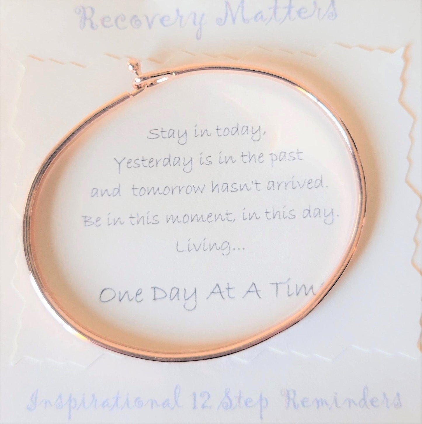 "One Day At A Time" Bracelet By Recovery Matters