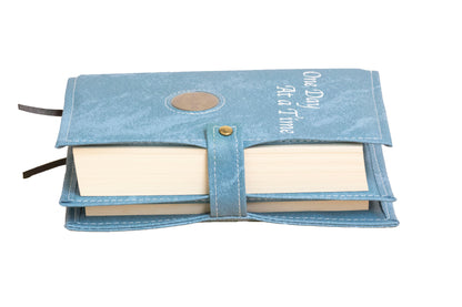 One Day At A Time Sky Blue Book Cover With Sobriety Chip Holder
