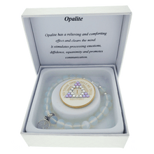 Load image into Gallery viewer, Opalite Crystal Bracelet with Matching Recovery Medallion
