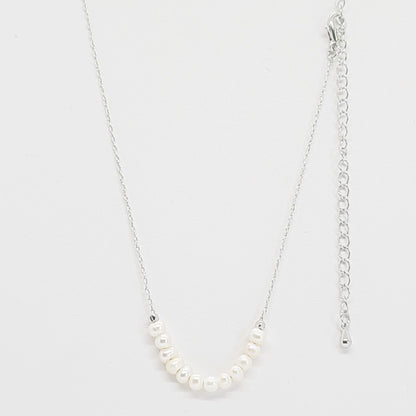 Pearls of the Program Necklace by Recovery Matters Silver (Rhodium)