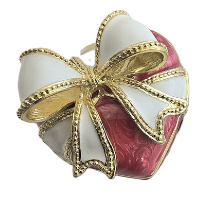 Pink Heart Chip Holder with Matching Glitter Silver Crystalized Chip