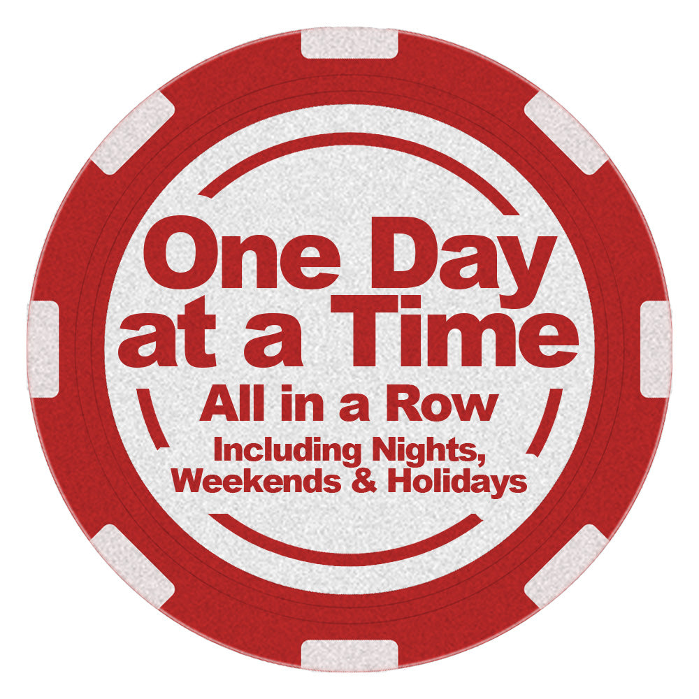 Poker chip for the Days and Months of Recovery