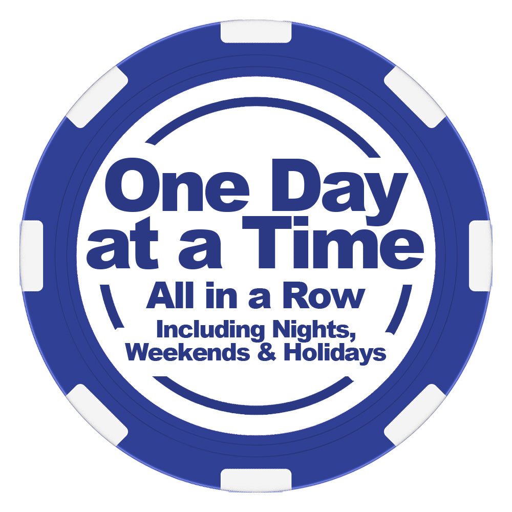 Poker chip for the Days and Months of Recovery