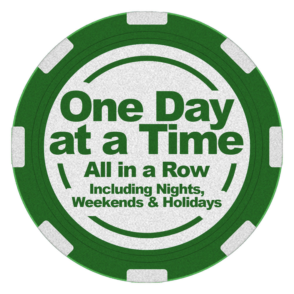 Poker chip for the Days and Months of Recovery