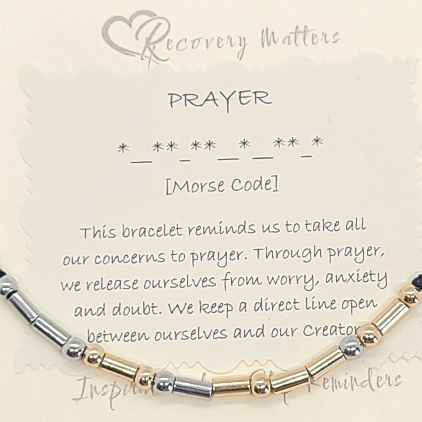 PRAYER Morse Code Bracelet By Recovery Matters