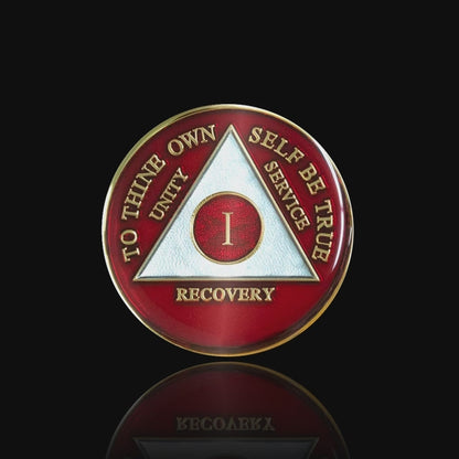 AA Recovery Medallion - Red