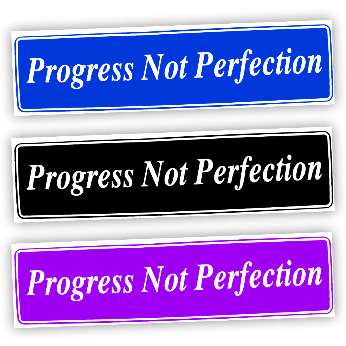 Progress Not Perfection Bumper Sticker