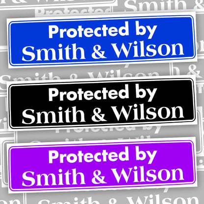 Protected By Smith & Wilson Bumper Sticker